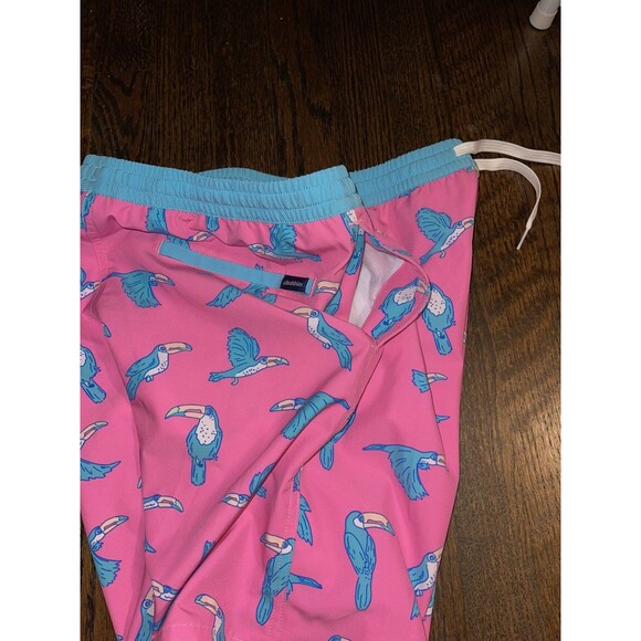 Chubbies Youth XL Swim Trunks Pink Toucan Boys Mesh Lined Shorts NWT Shorts - Picture 2 of 8
